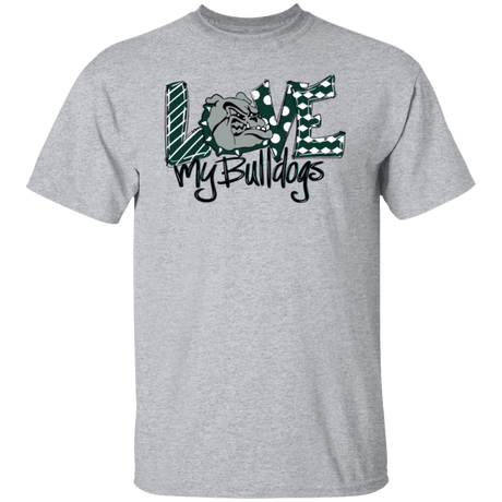 Love My Bulldogs Gildan Tee - Busy Bee Graphix