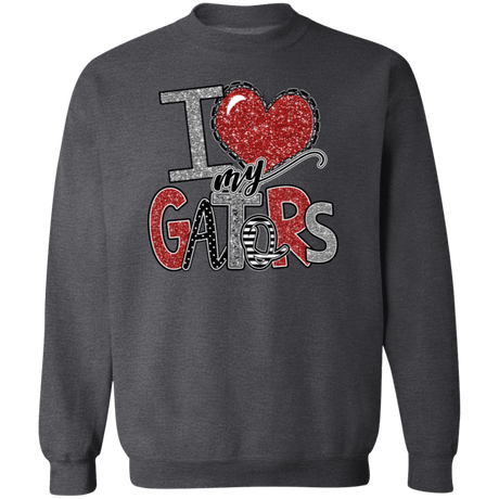 Love My Gators Crewneck Sweatshirt - Busy Bee Graphix