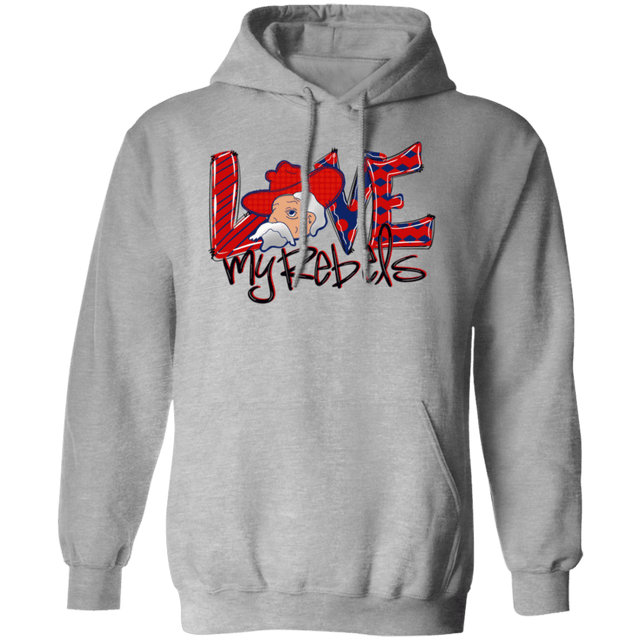 Love My Rebels Adult Gildan Hoody - Busy Bee Graphix