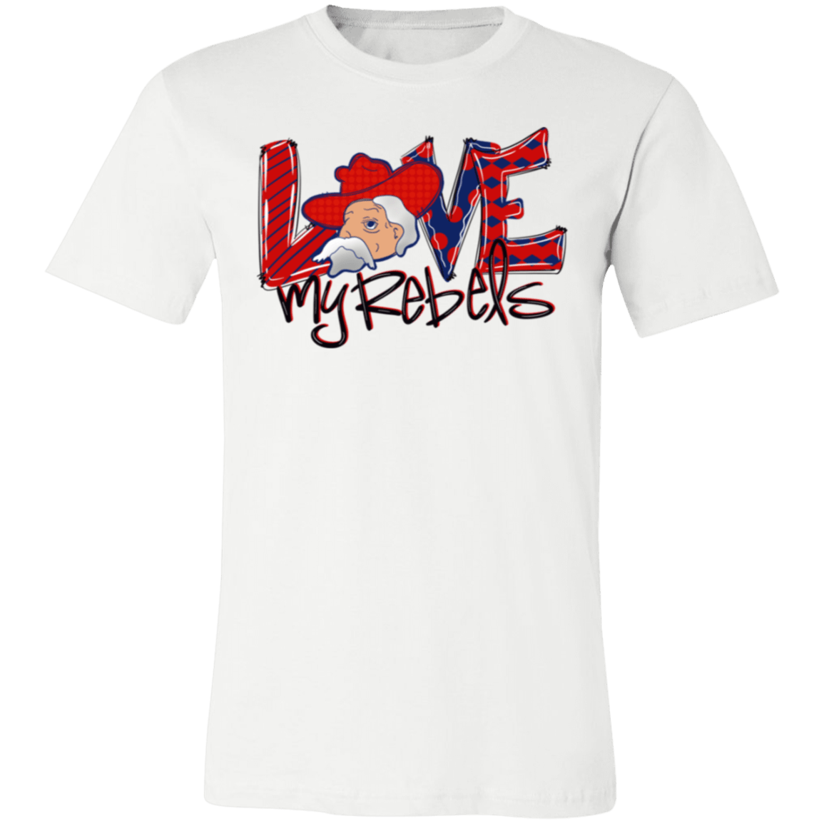 Love My Rebels Bella Canvas Tee - Busy Bee Graphix