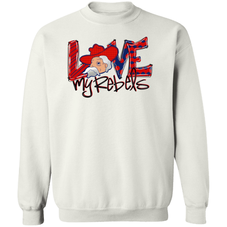 Love My Rebels Crewneck Sweatshirt - Busy Bee Graphix