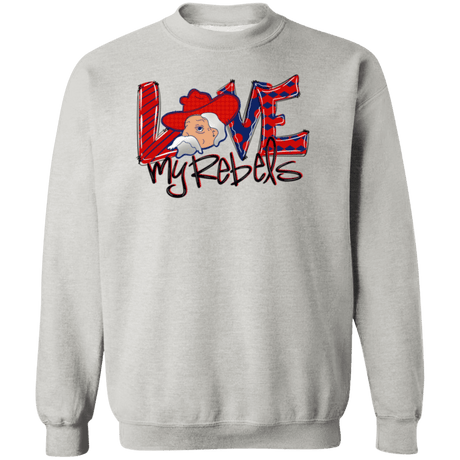Love My Rebels Crewneck Sweatshirt - Busy Bee Graphix