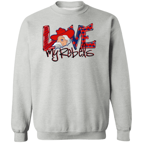 Love My Rebels Crewneck Sweatshirt - Busy Bee Graphix