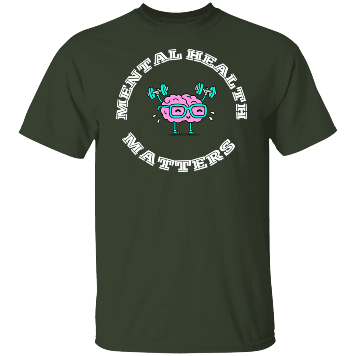Mental Health Matters Brain Gildan Tee - Busy Bee Graphix