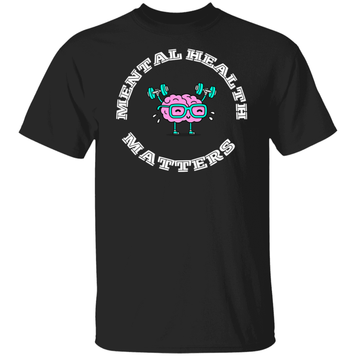 Mental Health Matters Brain Gildan Tee - Busy Bee Graphix