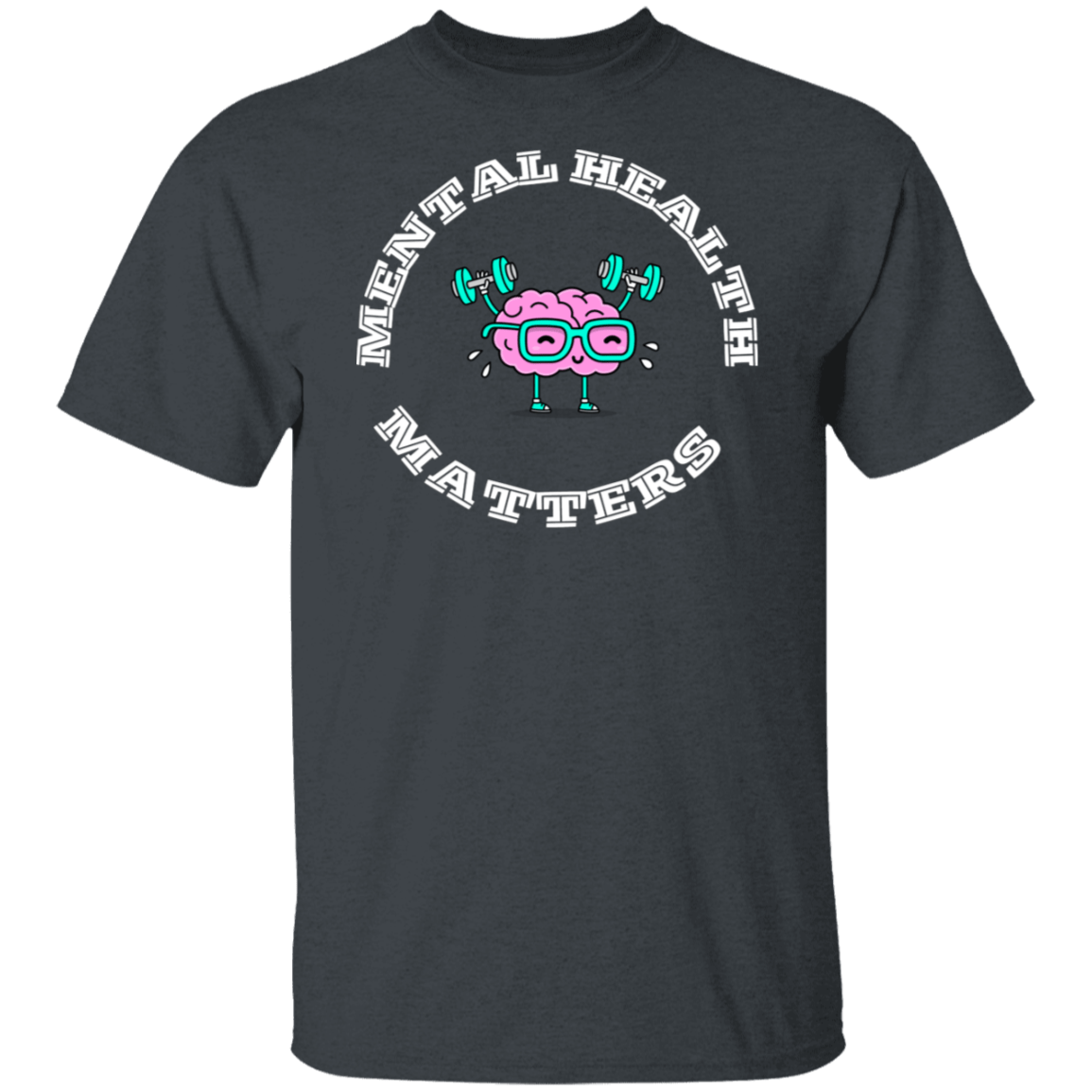 Mental Health Matters Brain Gildan Tee - Busy Bee Graphix