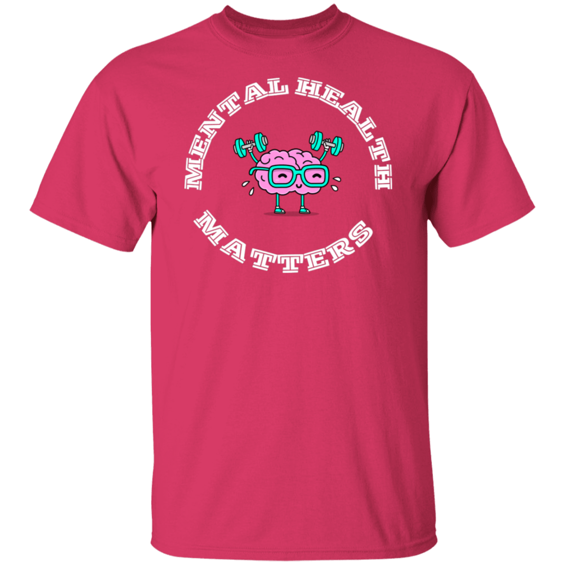 Mental Health Matters Brain Gildan Tee - Busy Bee Graphix