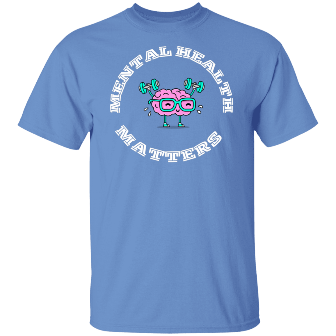 Mental Health Matters Brain Gildan Tee - Busy Bee Graphix