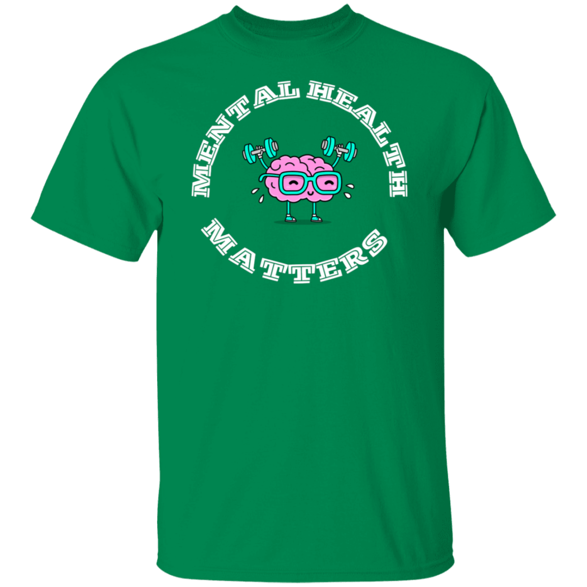 Mental Health Matters Brain Gildan Tee - Busy Bee Graphix