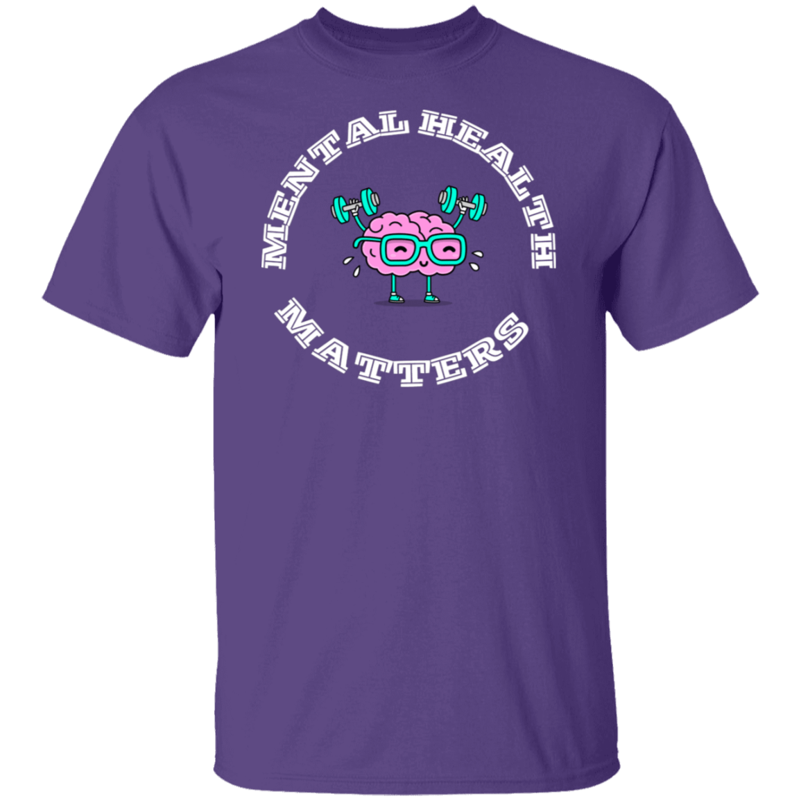Mental Health Matters Brain Gildan Tee - Busy Bee Graphix