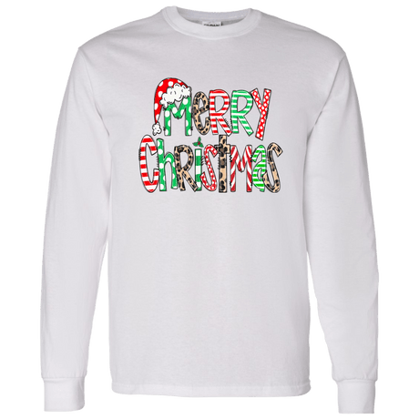 Merry Christas Gildan LS T-Shirt - 931 Graphics