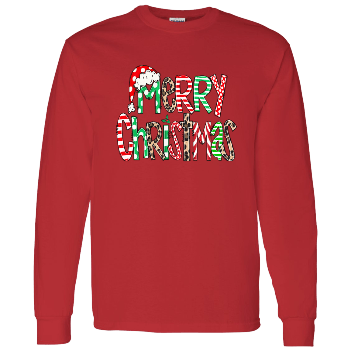 Merry Christas Gildan LS T-Shirt - 931 Graphics