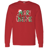 Merry Christas Gildan LS T-Shirt - 931 Graphics