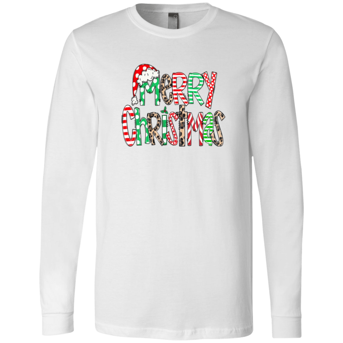 Merry Christmas Bella + Canvas LS T-Shirt - 931 Graphics