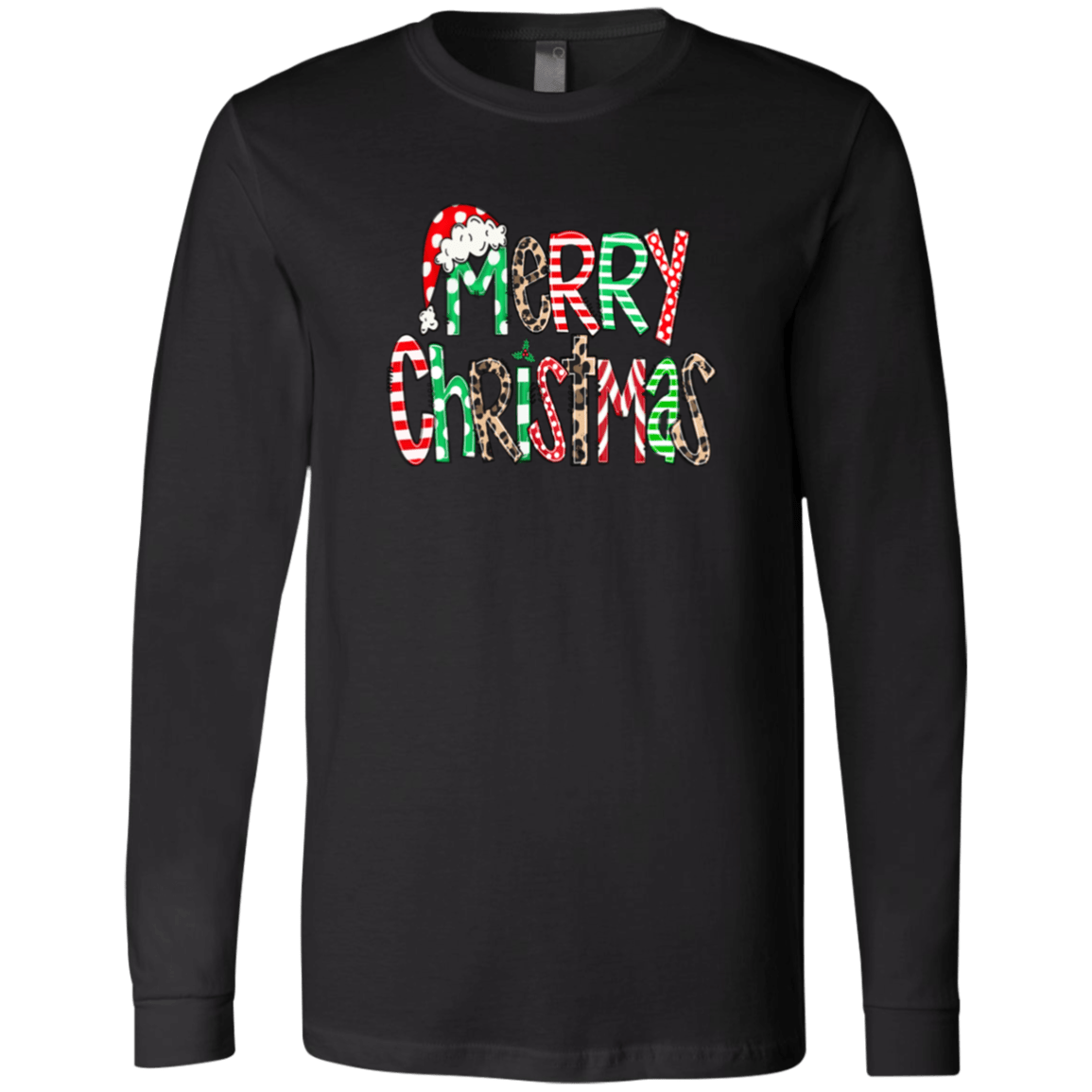Merry Christmas Bella + Canvas LS T-Shirt - 931 Graphics