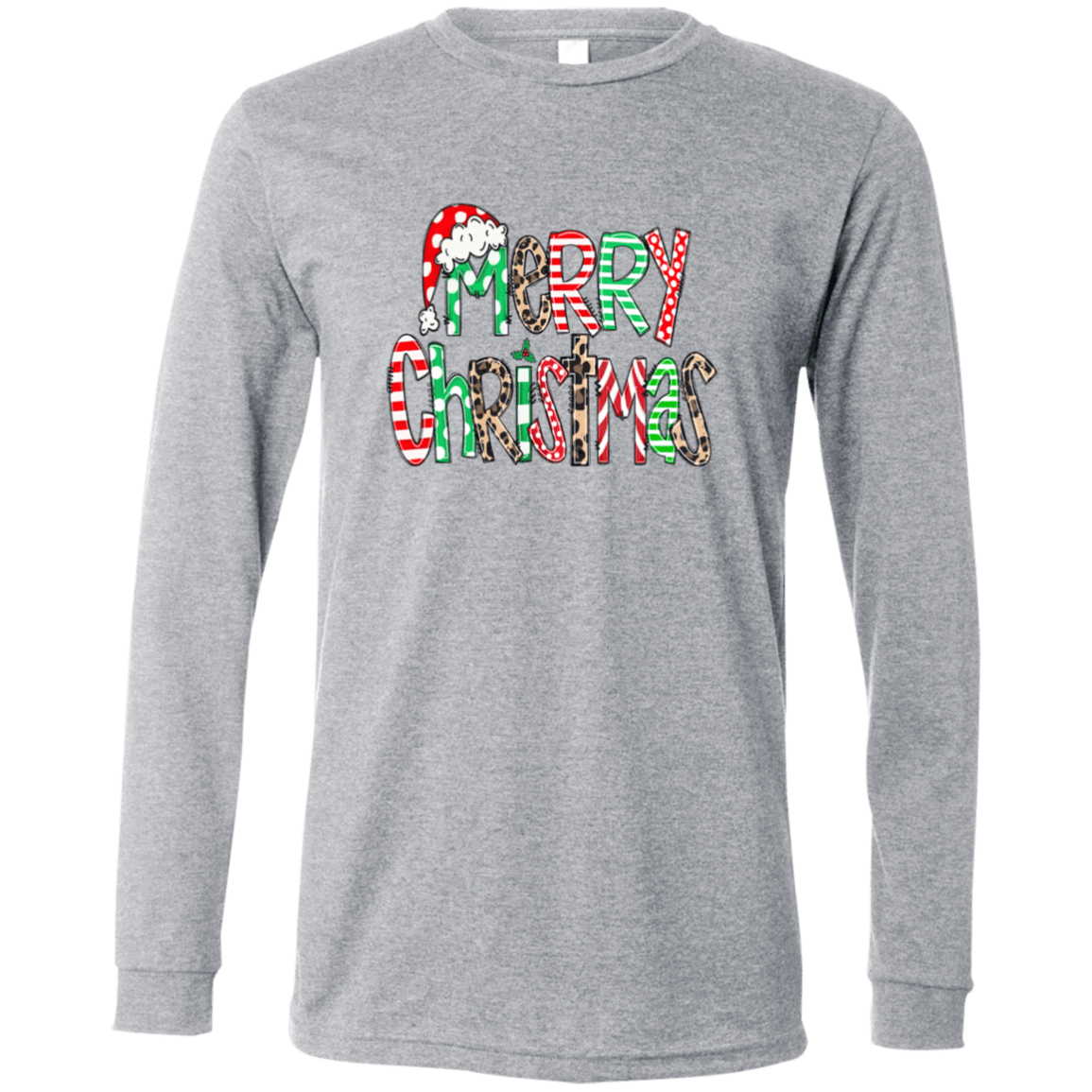 Merry Christmas Bella + Canvas LS T-Shirt - 931 Graphics