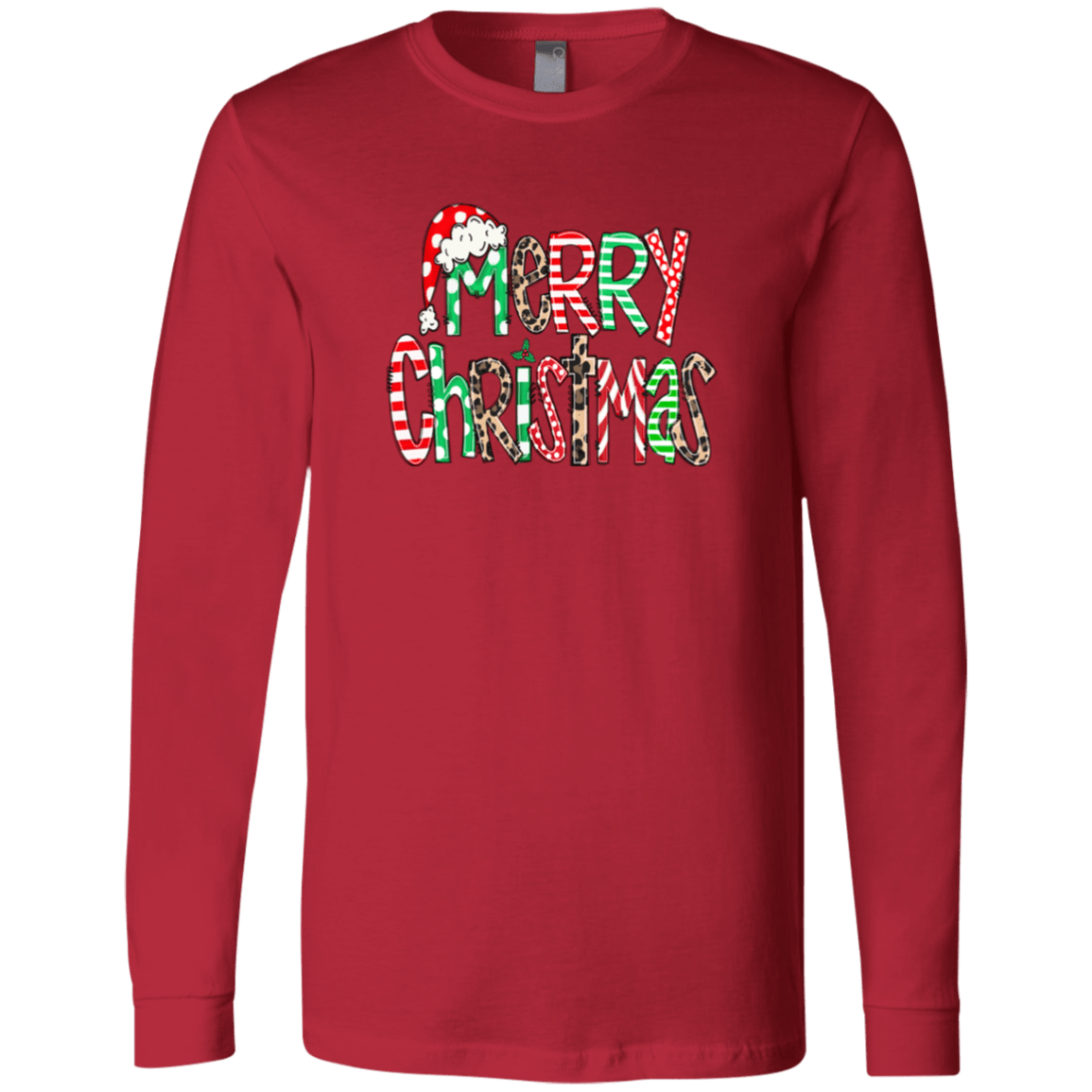 Merry Christmas Bella + Canvas LS T-Shirt - 931 Graphics