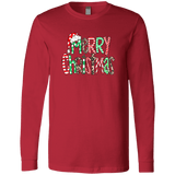 Merry Christmas Bella + Canvas LS T-Shirt - 931 Graphics