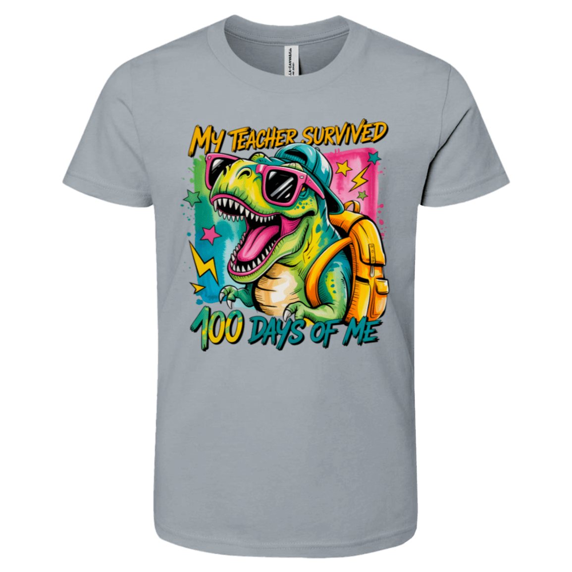 My Teacher Survived 100 Days of Me Bella + Canvas Kids S/S Tee - 931 Graphics