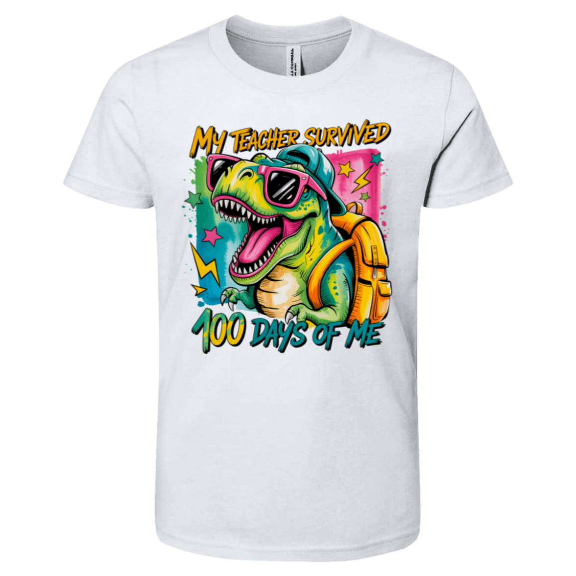 My Teacher Survived 100 Days of Me Bella + Canvas Kids S/S Tee - 931 Graphics