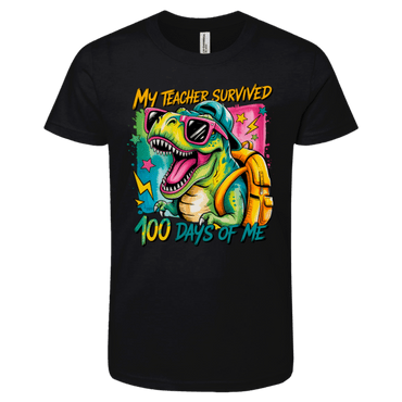 My Teacher Survived 100 Days of Me Bella + Canvas Kids S/S Tee - 931 Graphics