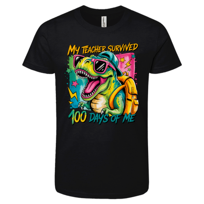 My Teacher Survived 100 Days of Me Bella + Canvas Kids S/S Tee - 931 Graphics