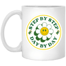 Step By Step Day by Day 11oz White Mug - Busy Bee Graphix