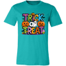 Trick or Treat Halloween Ghost Pumpkin Bella Canvas Tee - Busy Bee Graphix