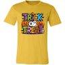 Trick or Treat Halloween Ghost Pumpkin Bella Canvas Tee - Busy Bee Graphix