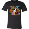 Trick or Treat Halloween Ghost Pumpkin Bella Canvas Tee - Busy Bee Graphix