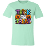 Trick or Treat Halloween Ghost Pumpkin Bella Canvas Tee - Busy Bee Graphix
