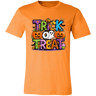 Trick or Treat Halloween Ghost Pumpkin Bella Canvas Tee - Busy Bee Graphix