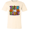 Trick or Treat Halloween Ghost Pumpkin Bella Canvas Tee - Busy Bee Graphix