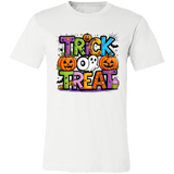 Trick or Treat Halloween Ghost Pumpkin Bella Canvas Tee - Busy Bee Graphix