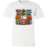 Trick or Treat Halloween Ghost Pumpkin Bella Canvas Tee - Busy Bee Graphix