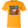Trick or Treat Halloween Ghost Pumpkin Bella Canvas Tee - Busy Bee Graphix