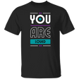 You Are Loved Gildan Tee w/ Ribbon on Neck Collar on Back - Busy Bee Graphix